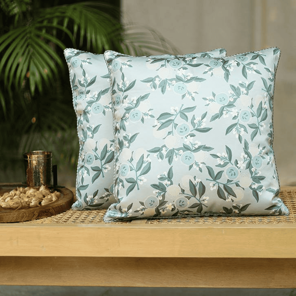 Seb Green Polyester Cushion Cover