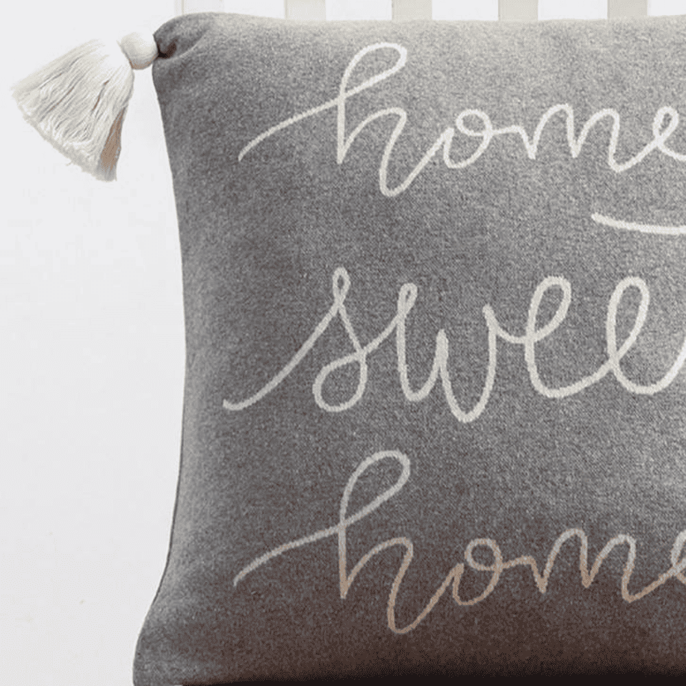 Lennon Light Grey Mel & Natural Cotton Cushion Cover