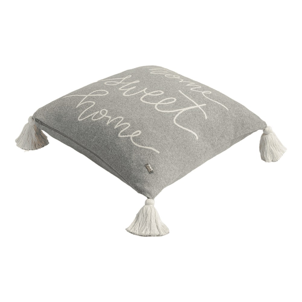 Lennon Light Grey Mel & Natural Cotton Cushion Cover