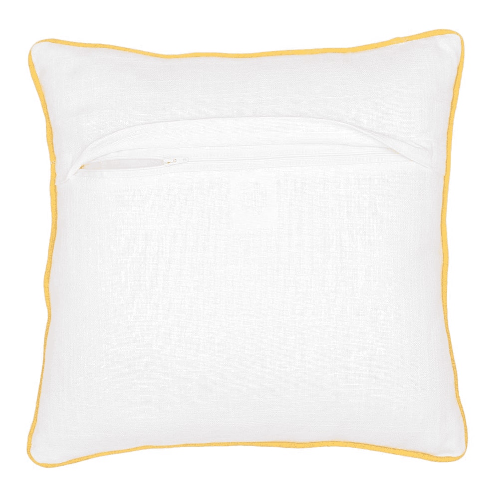 Maliku Yellow Cotton Cushion Cover