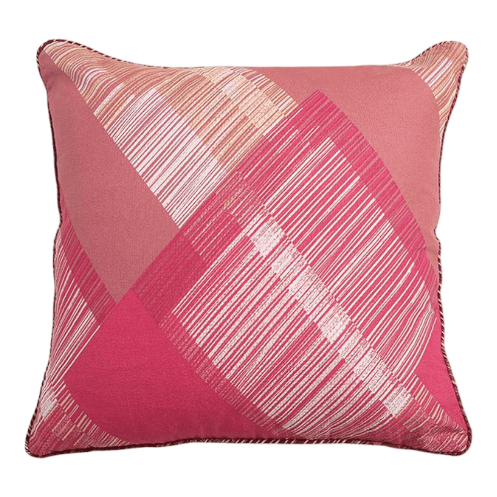 Kaiyote Brown & Peach Cotton Cushion Cover Set Of 2
