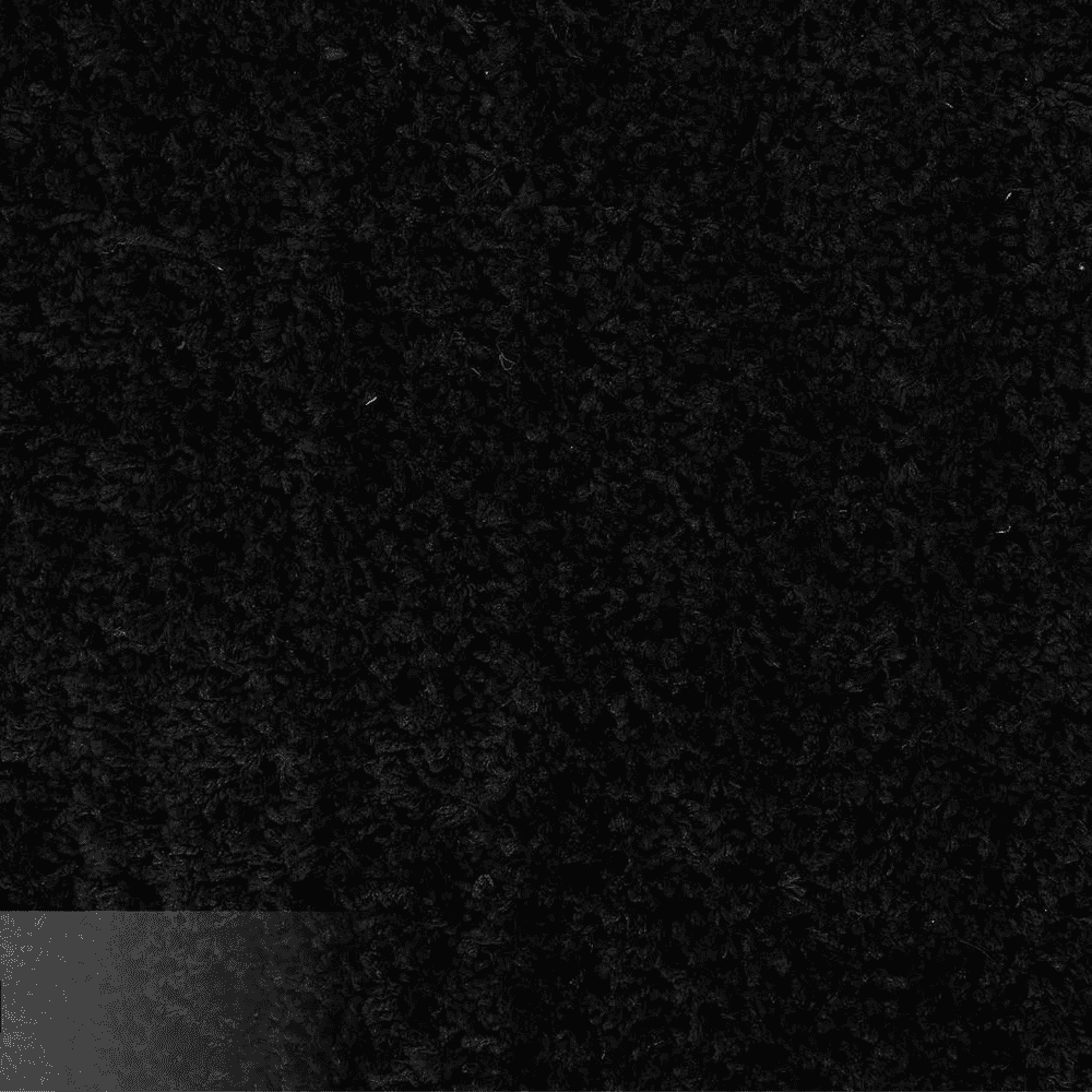 Black Solid Soft Feel Anti-Skid Polyester Carpet -4X6 Feet