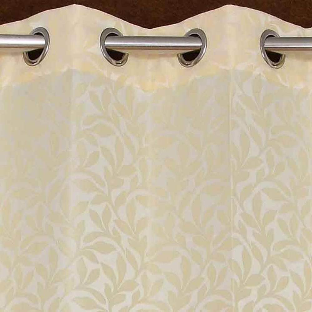 Isolde Cream Color Floral Long Door Curtain - Set of 2