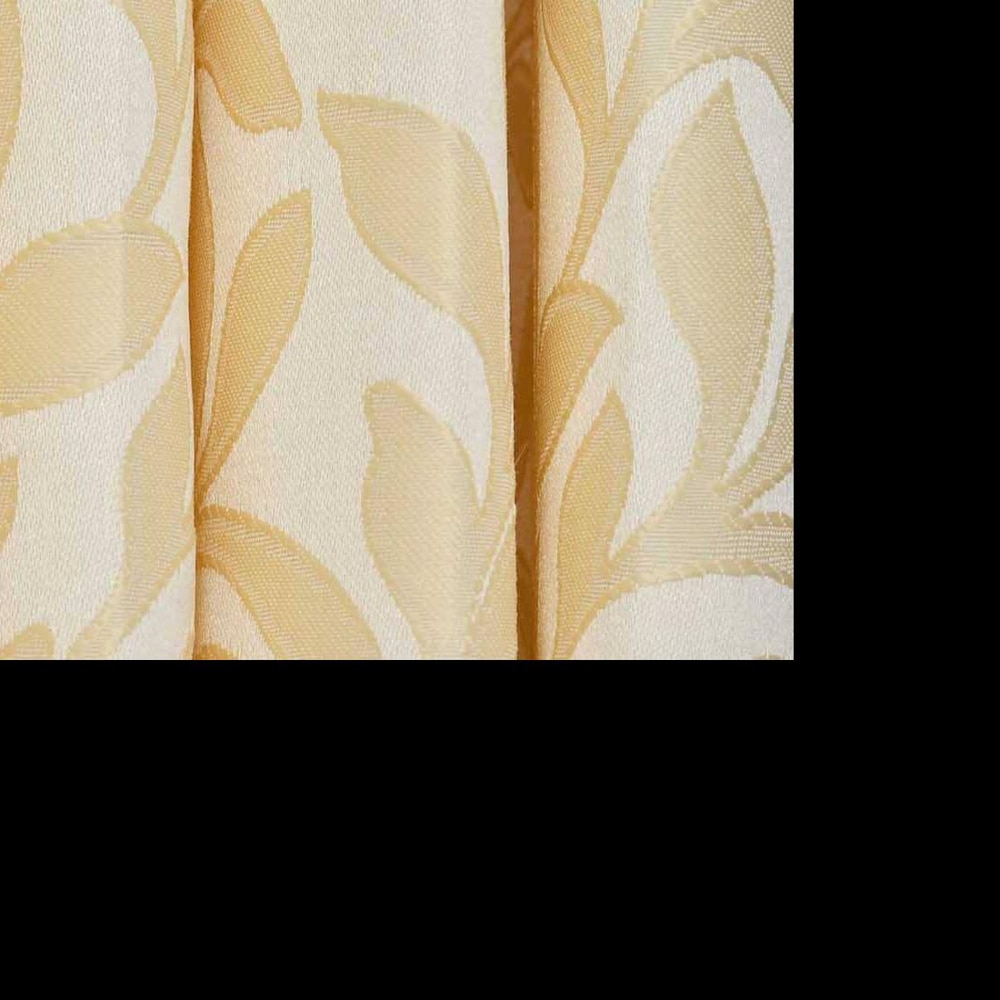 Isolde Cream Color Floral Long Door Curtain - Set of 2