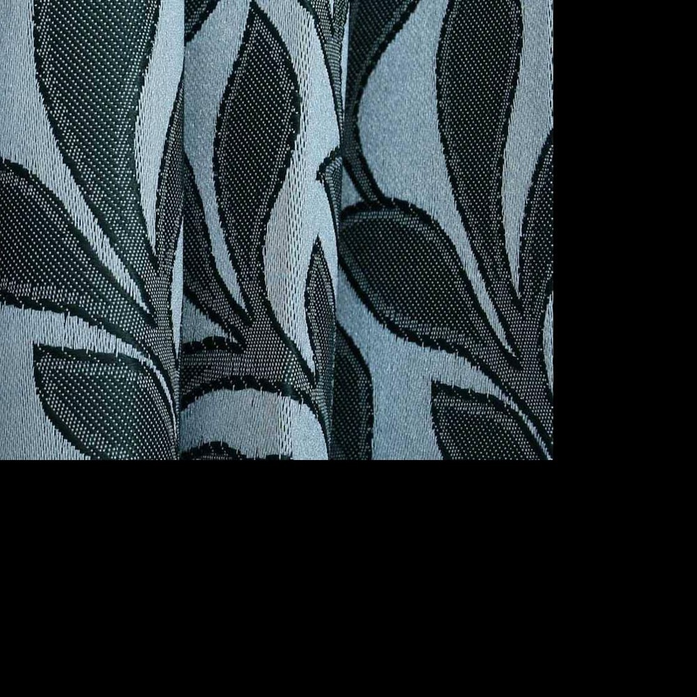 Lamina Blue Color Floral Door Curtain - Set of 2