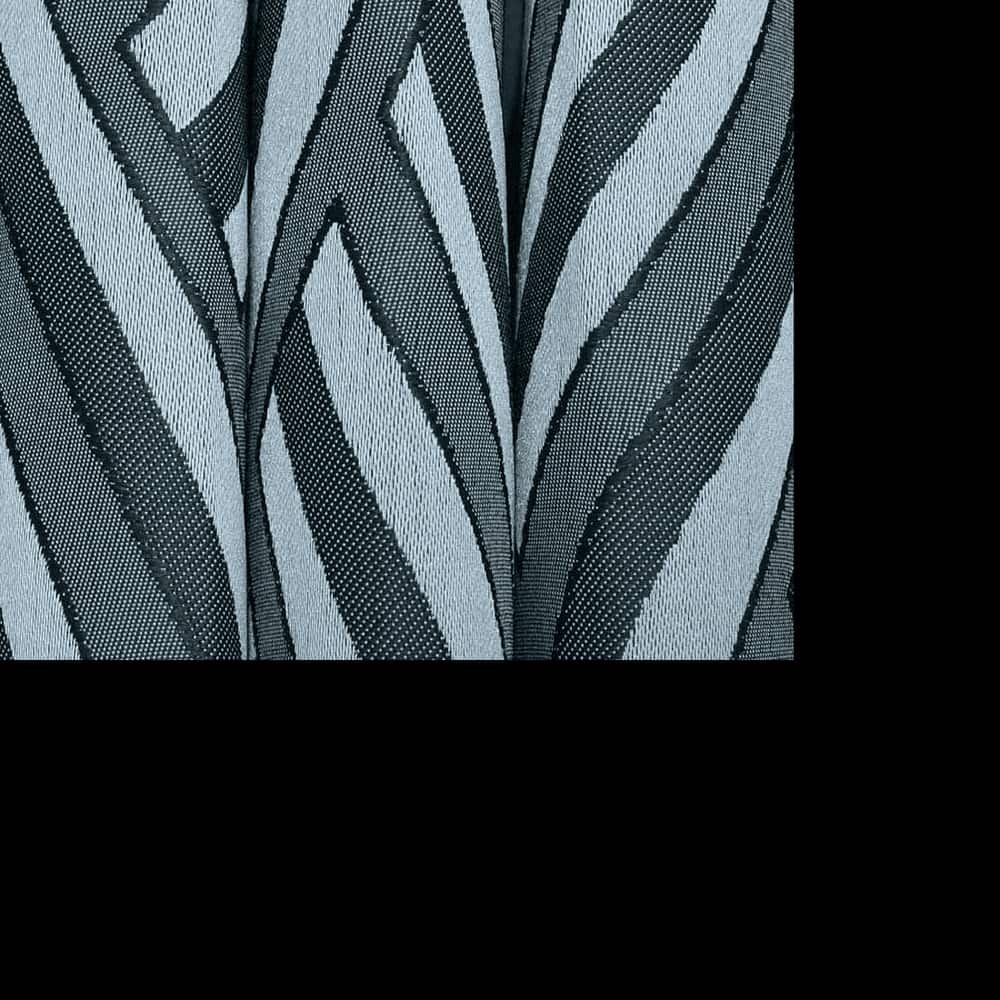 Emma Blue Color Abstract Window Curtain   Set of 2