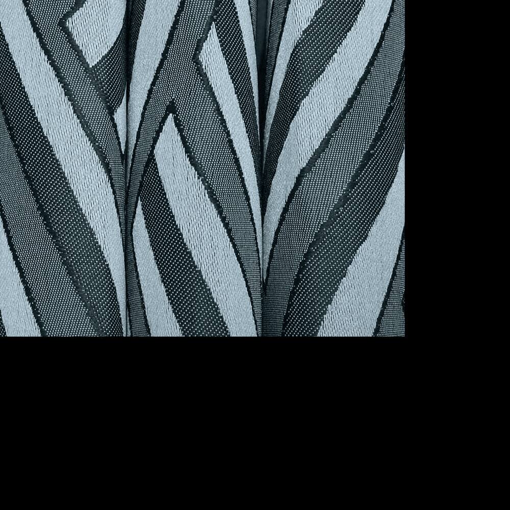 Emma Blue Color Abstract Long Door Curtain - Set of 2