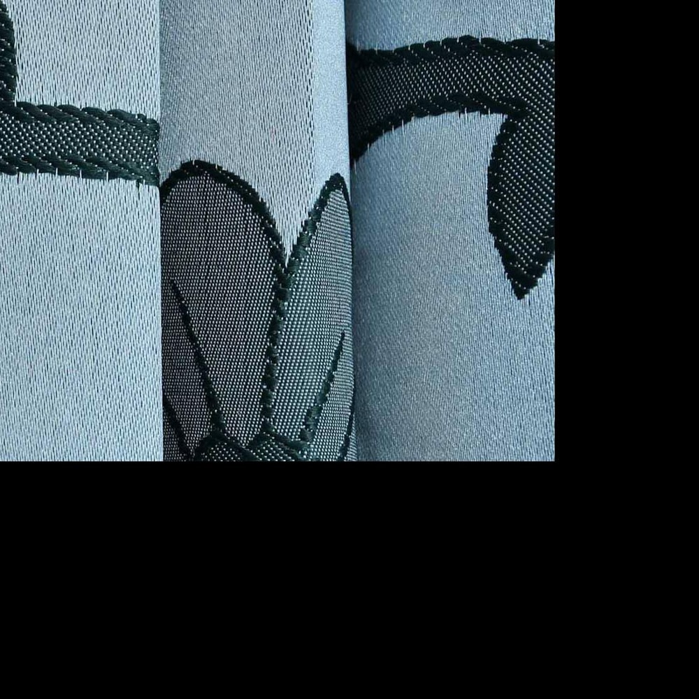 Chloe Blue Color Floral Long Door Curtain - Set of 2