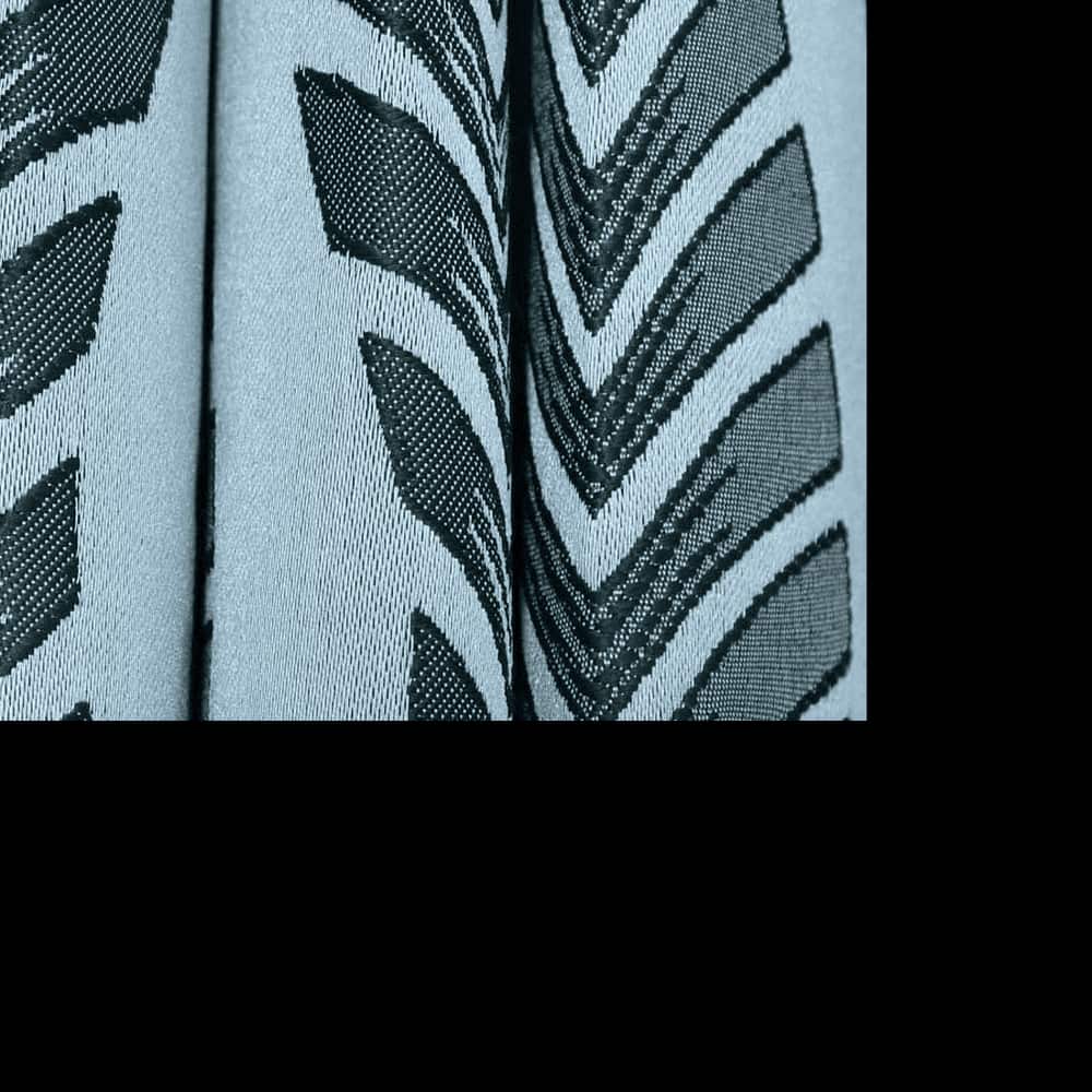 Lucy Blue Color Abstract Door Curtain - Set of 2