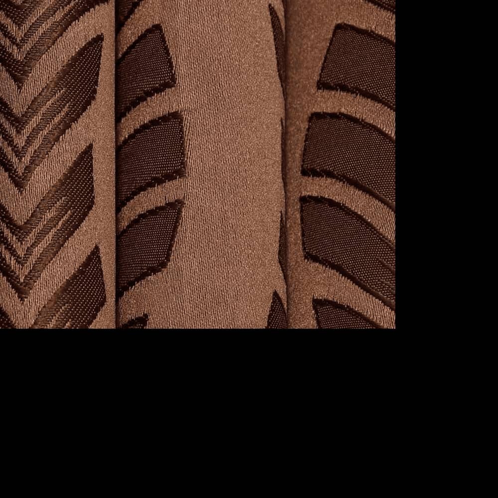 Ellie Brown Color Abstract Door Curtain - Set of 2