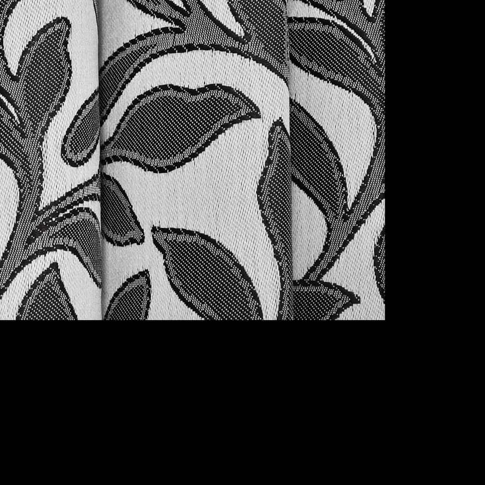 Sienna Grey Color Floral Door Curtain - Set of 2