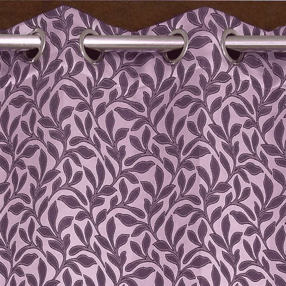 Callie Pink Color Floral Window Curtain   Set of 2