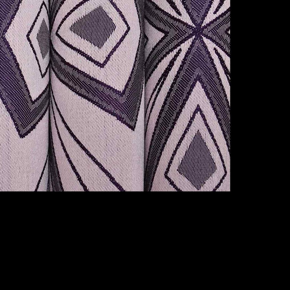 Phoebe Pink Color Geometric Long Door Curtain - Set of 2