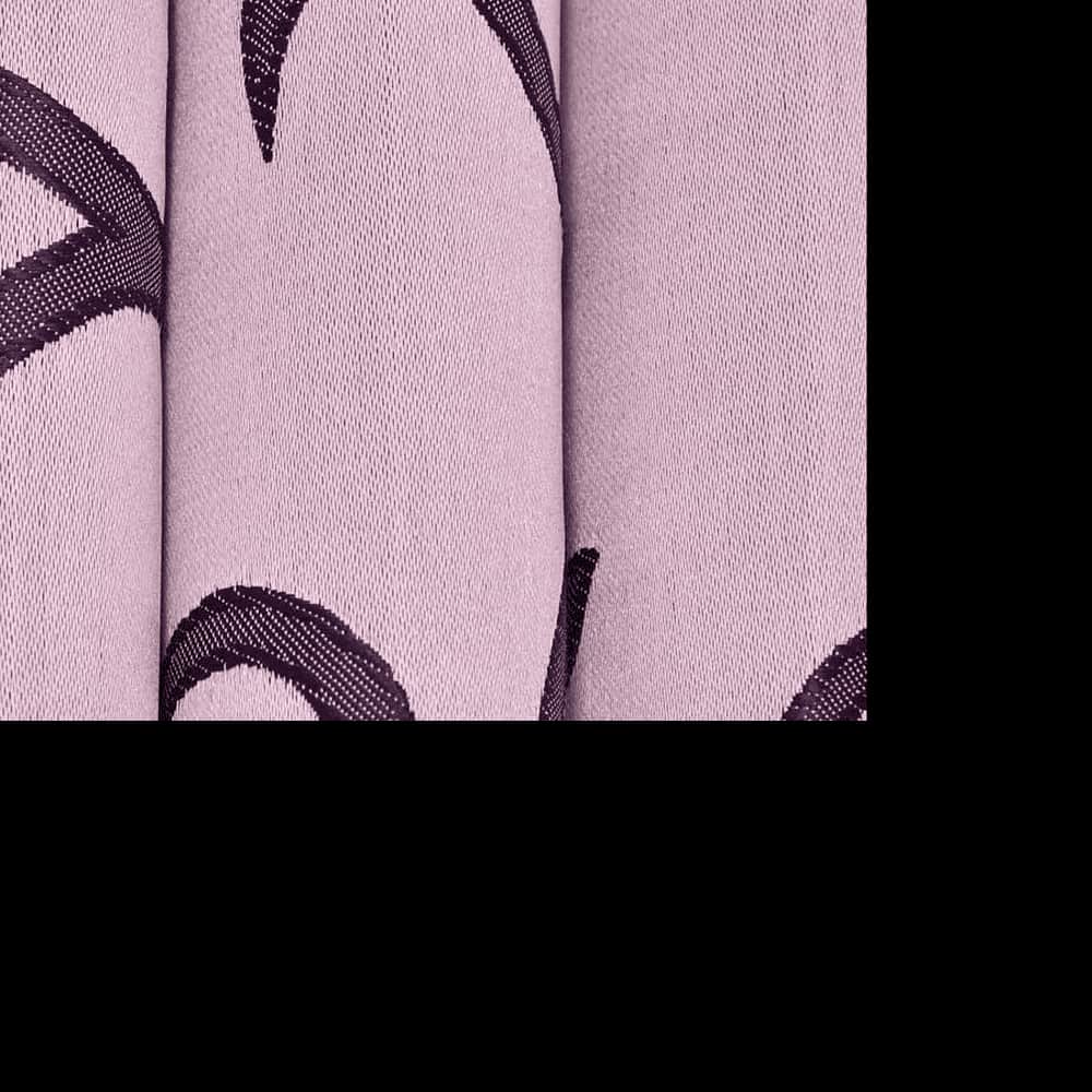 Scarlett Pink Color Floral Long Door Curtain - Set of 2