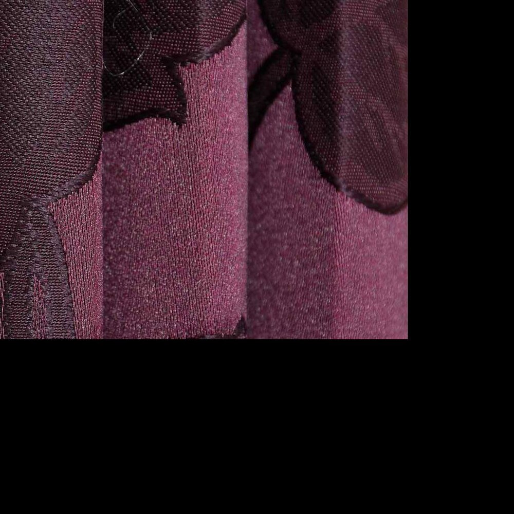 Mia Purple Color Floral Window Curtain   Set of 2