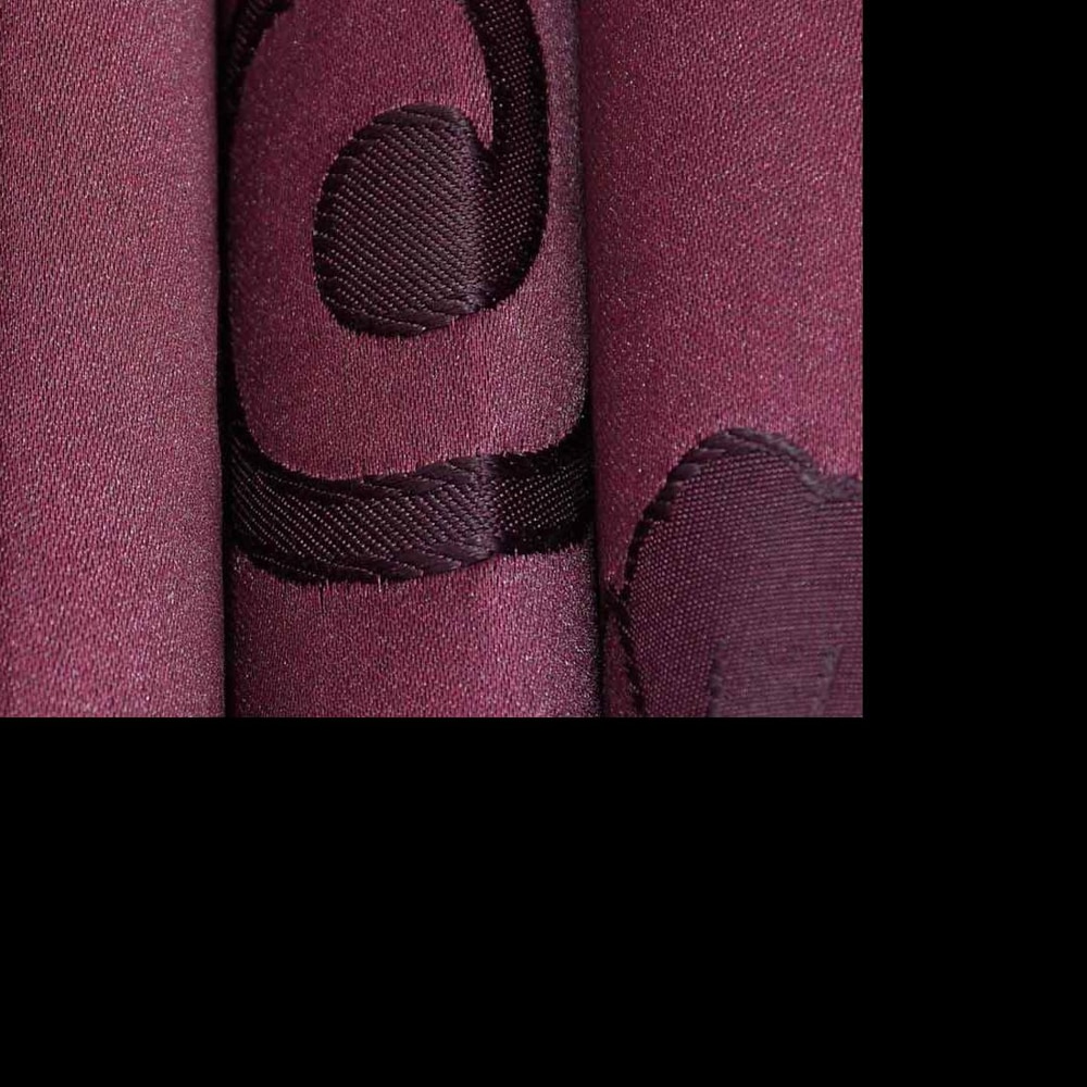 Penelope Purple Color Floral Window Curtain   Set of 2