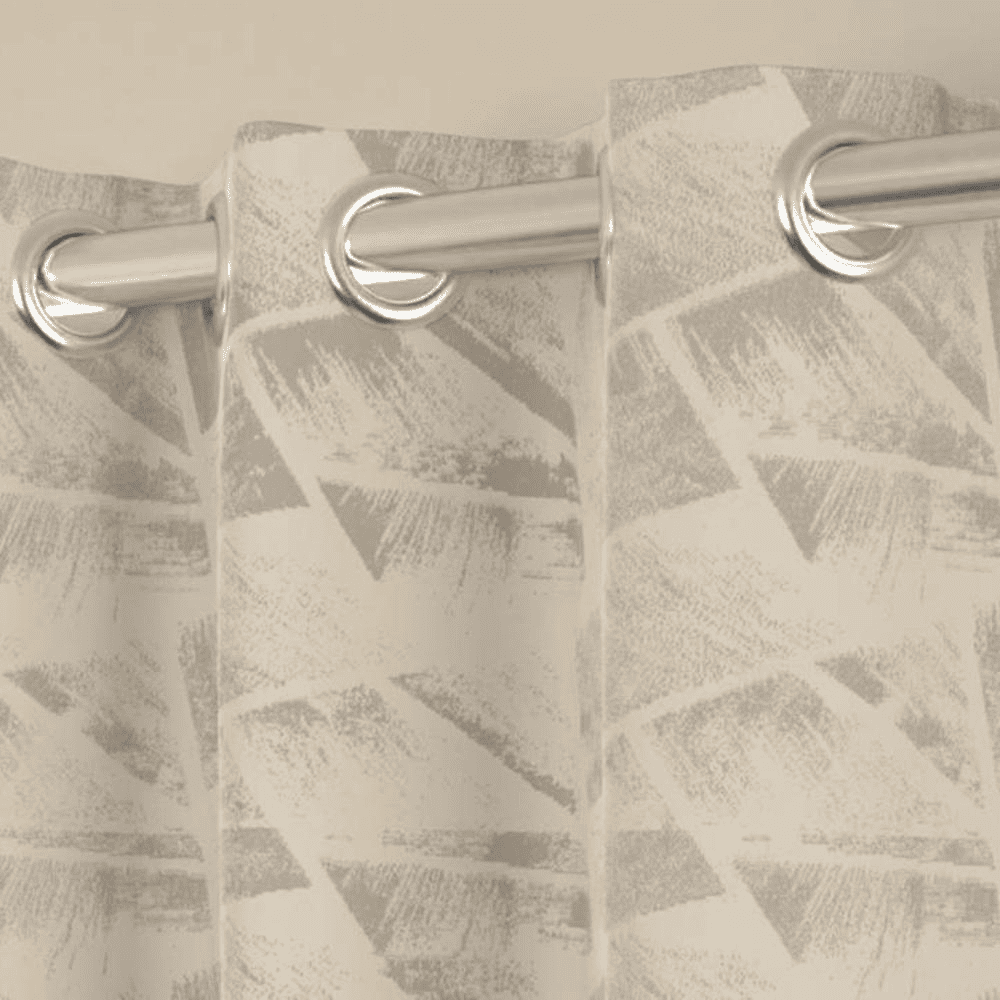 Jeremy Beige Polyester Room-Darkening 9 ft Long Door Curtain