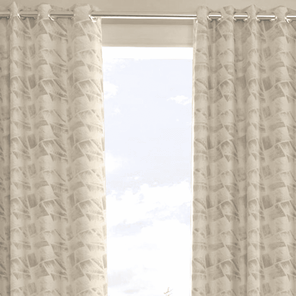 Jeremy Beige Polyester Room-Darkening 9 ft Long Door Curtain