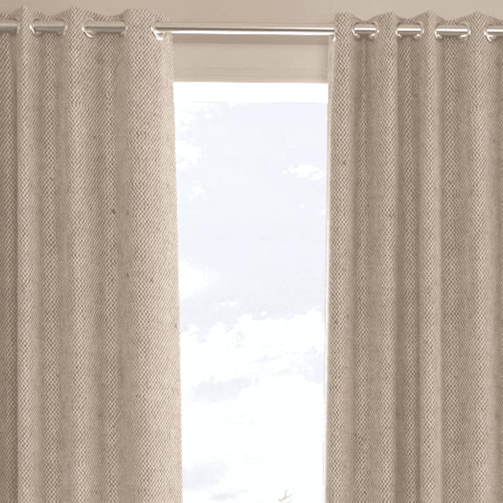 Ashanti Beige Polycotton Room-Darkening 7 ft Door Curtain