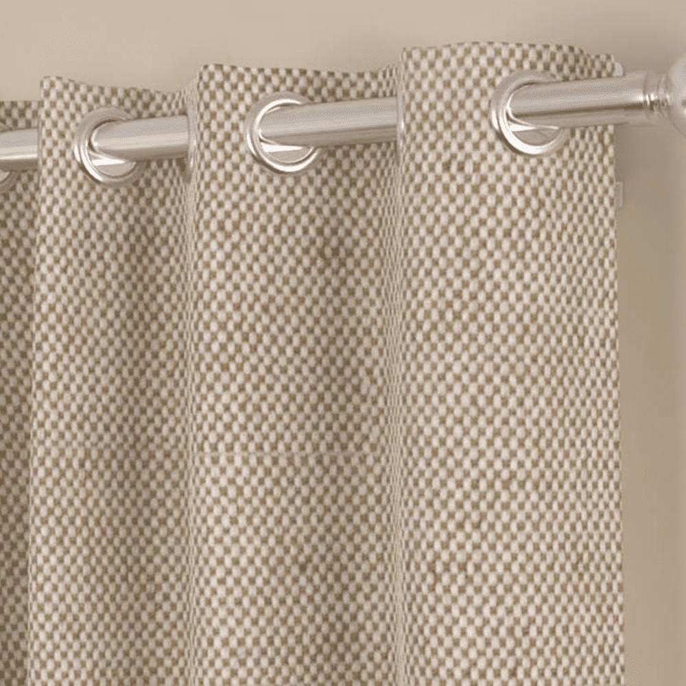 Ashley Beige Polycotton Room-Darkening 7 ft Door Curtain Set of 2