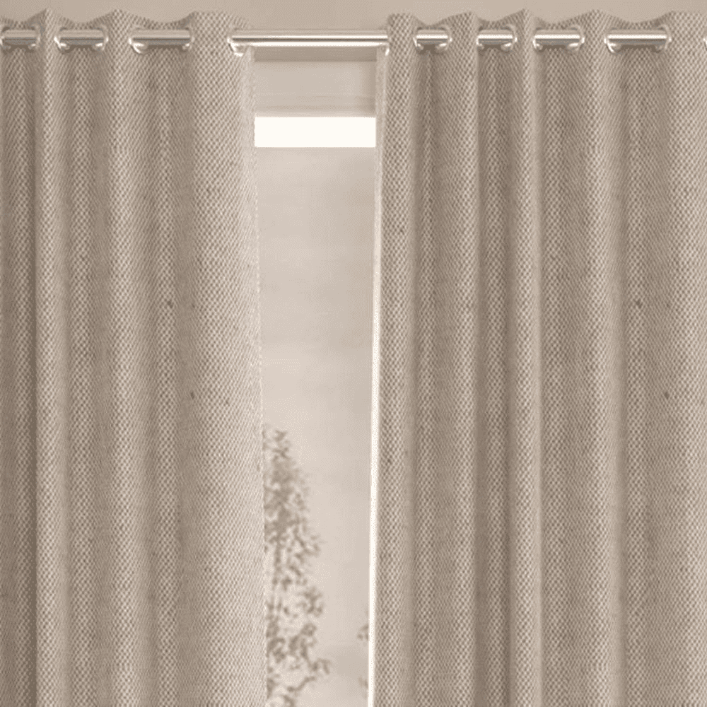 Ashley Beige Polycotton Room-Darkening 7 ft Door Curtain Set of 2