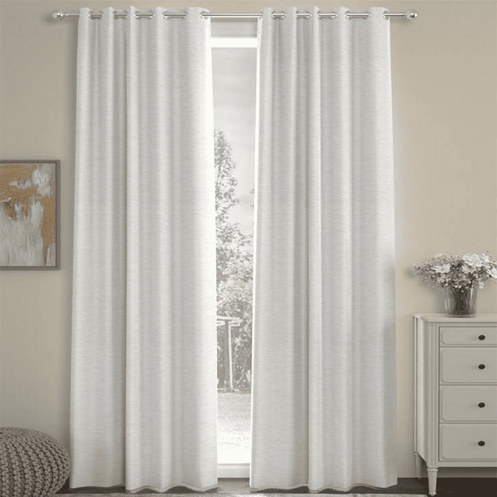 Kajetano Cream Polyester Room-Darkening 7 ft Door Curtain