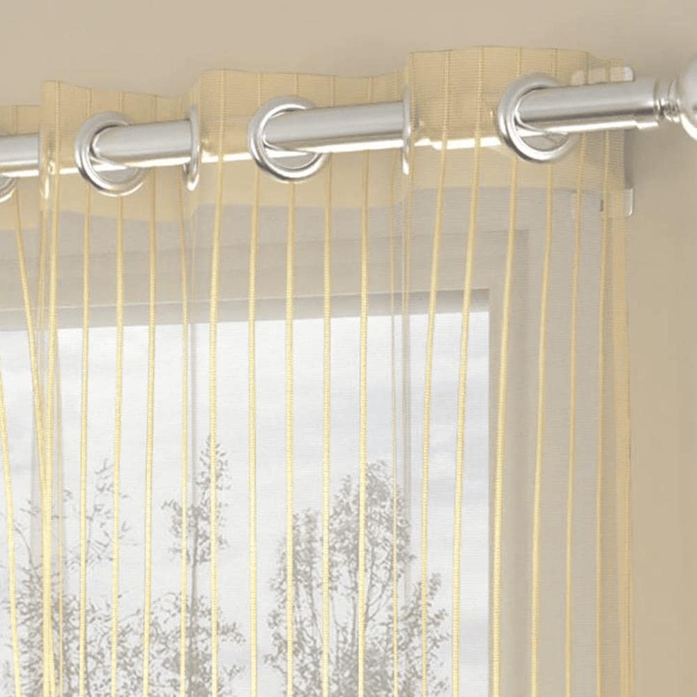 Geraldine Gold Polyester Sheer 7 ft Door Curtain