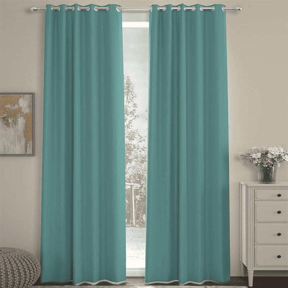 Tyler Mint Green Polyester Blackout 7 ft Door Curtain