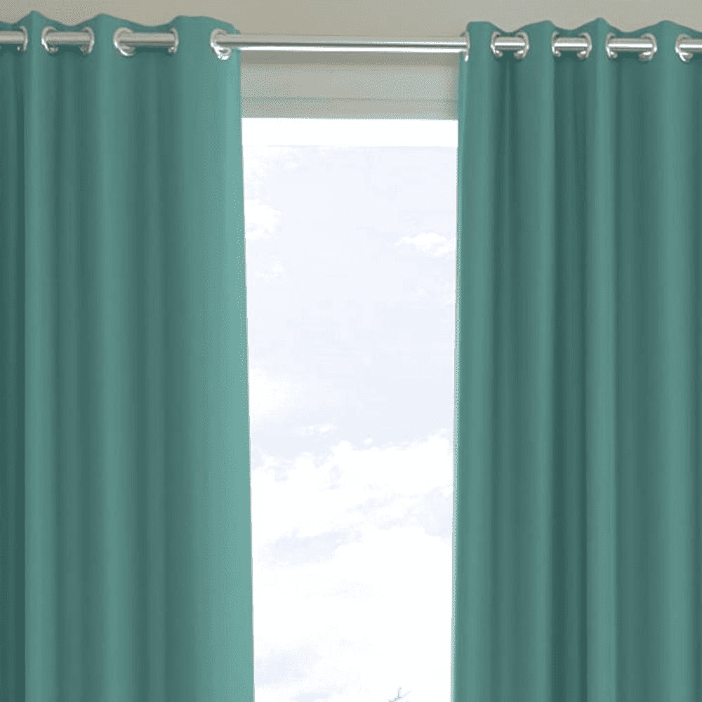 Tyler Mint Green Polyester Blackout 7 ft Door Curtain
