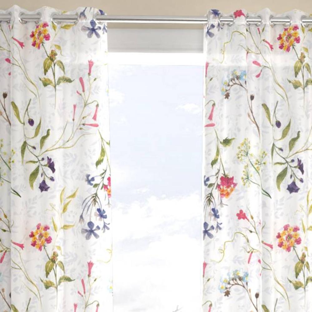 Sondia Set of 1 Multicolor Polyester Sheer 7 ft Door Curtain