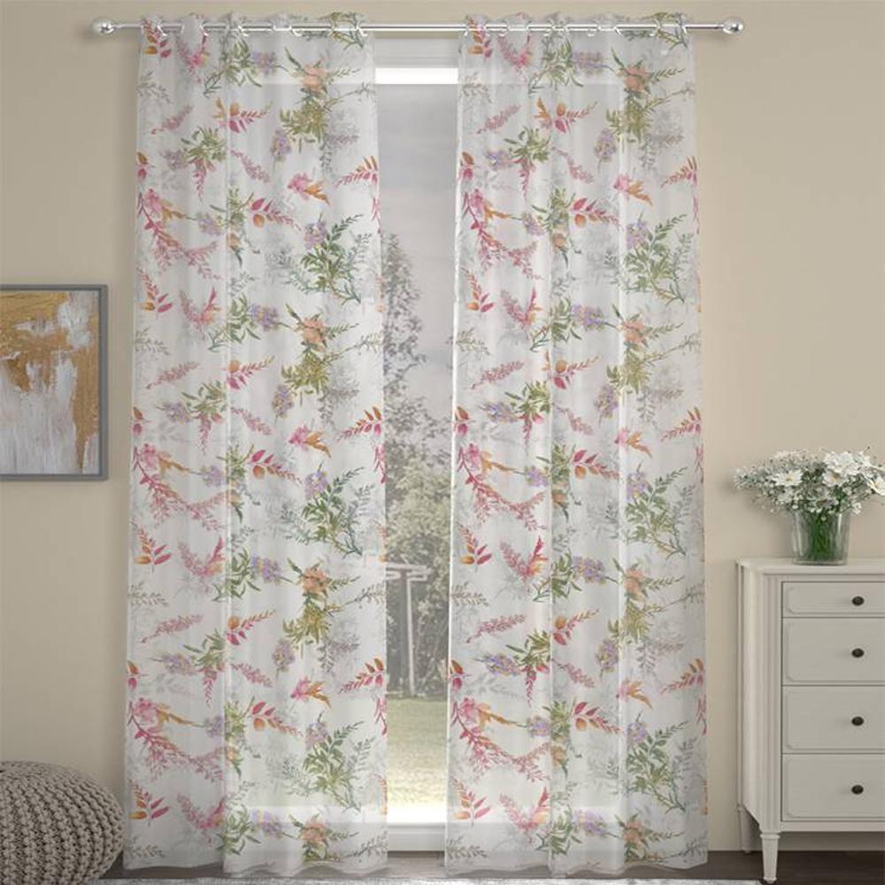 Christoph Multicolor Polyester Sheer 7 ft Door Curtain