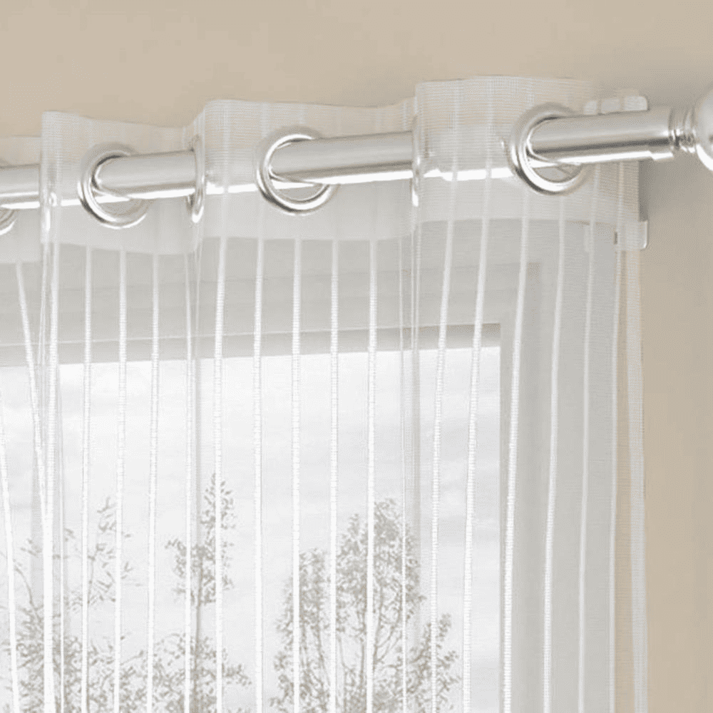 Holly White Polyester Sheer 7 ft Door Curtain