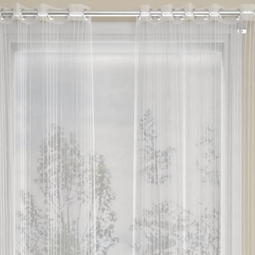 Jessica White Polyester Sheer 9 ft Long Door Curtain Set of 2