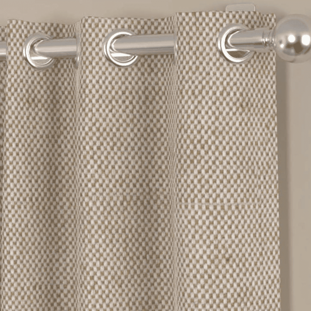 Farbine Beige Polycotton Room Darkening 5 ft Window Curtain
