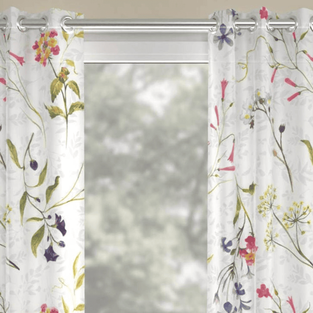 Syprianne Multicolor Polyester Sheer 5 ft Window Curtain