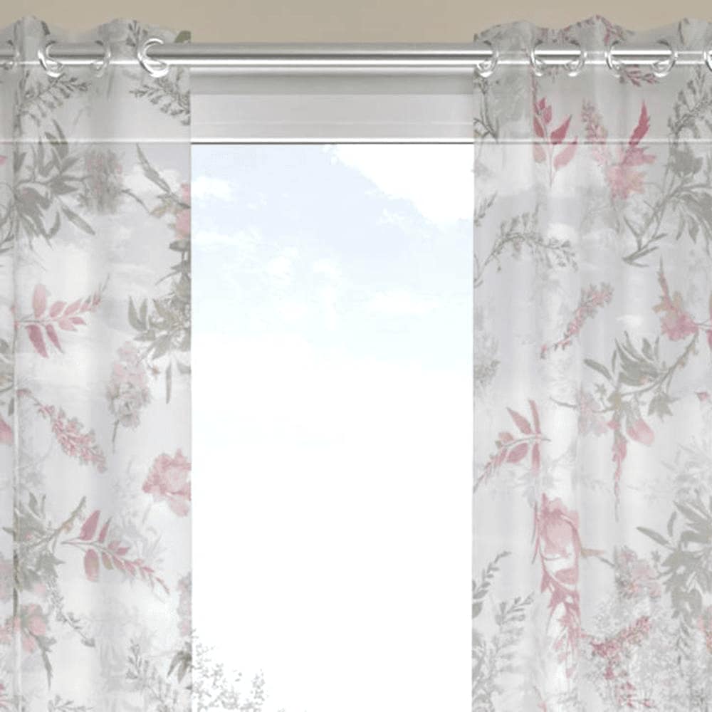 Christian Multicolor Polyester Sheer 5 ft Window Curtain