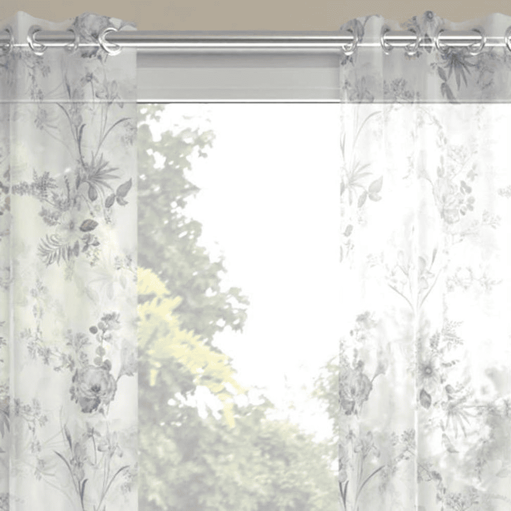 Denzel Lavender Polyester Sheer 5 ft Window Curtain