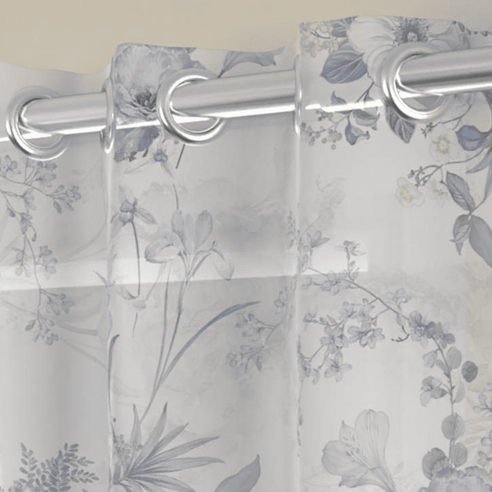 Denzel Lavender Polyester Sheer 5 ft Window Curtain