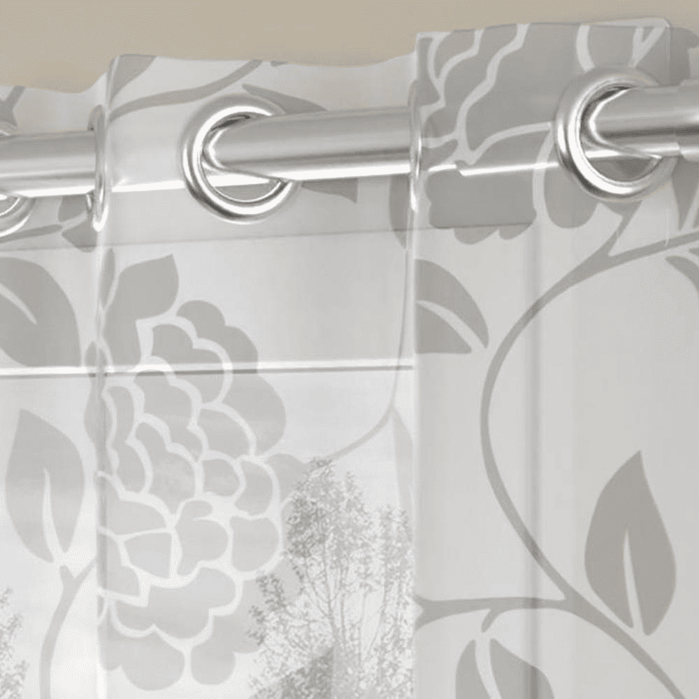 Faith White Polycotton Sheer 5 ft Window Curtain