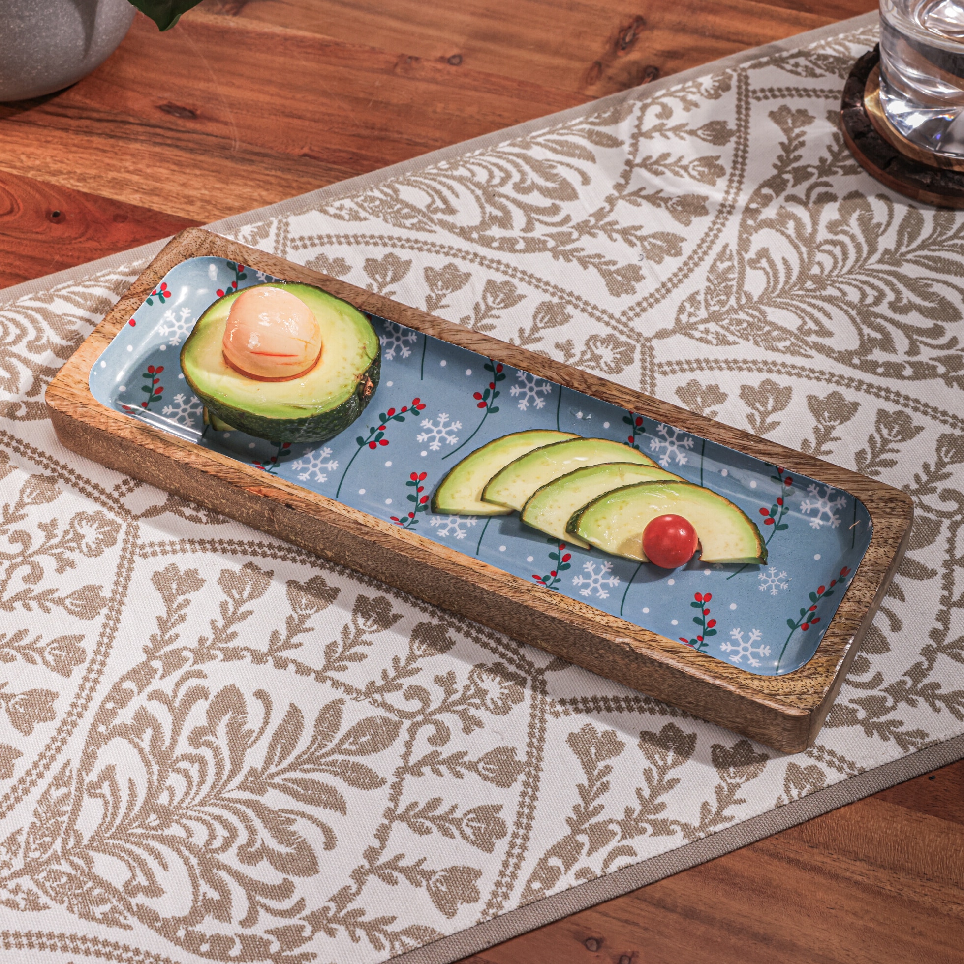 Ireka Home Bluetiful Bites Serving Platter – Enamel Finish - Ireka Homes