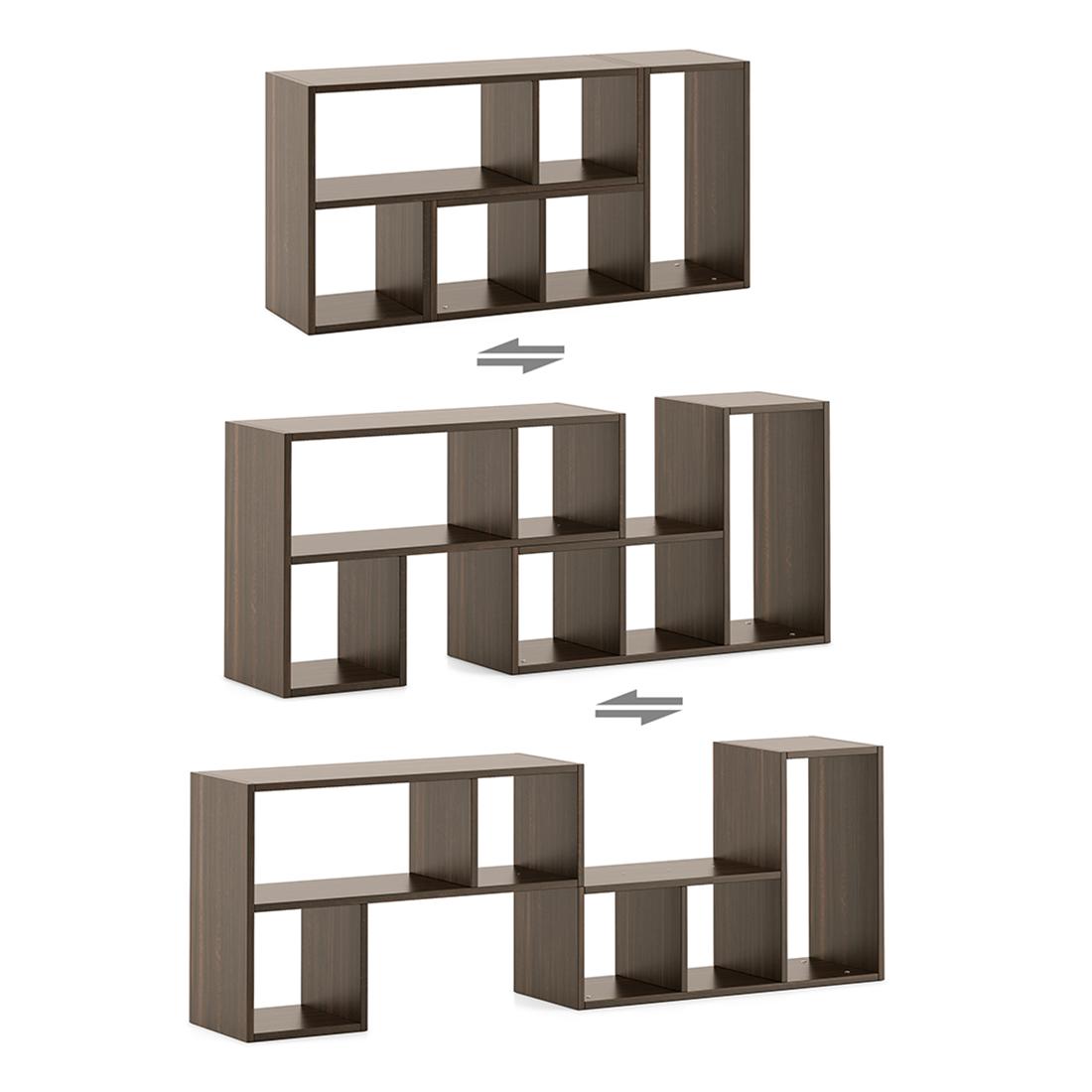 Hayden Engineered Wood Bookshelf in Californian Walnut Finish