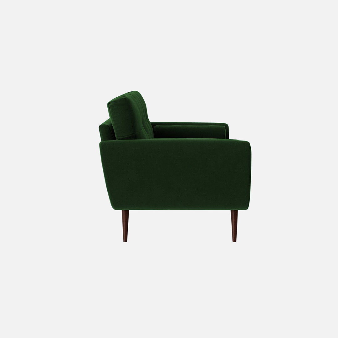 Faro Velvet 3 Seater Sofa in Green Colour