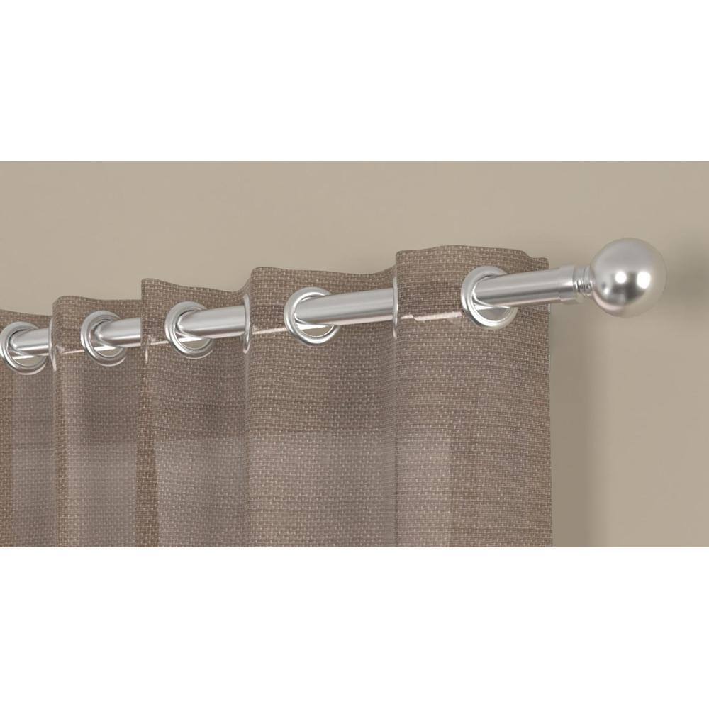 Dove Solid Pack of Single Sheer Door Curtain