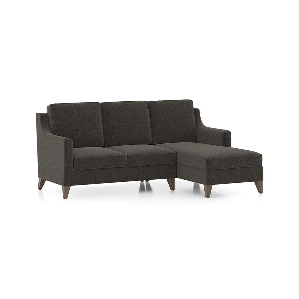 Abbey Sectional Sofa (Colour : Smoke Grey, Cushion : Soft, Seater : Right Aligned 2 Seater + Right Aligned Chaise)