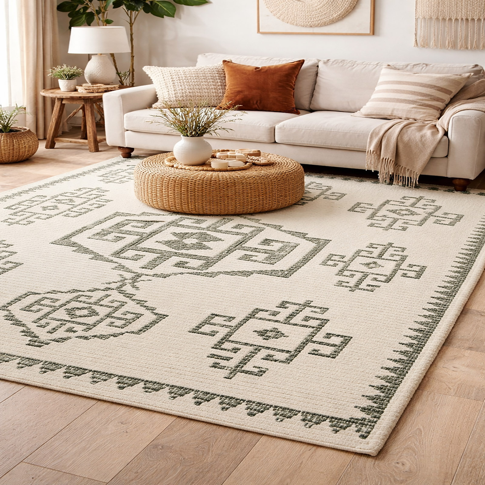 TAMPA Wool Rectangle Carpets Hand Tufted in Charcoal Colour - The Woven Legacy