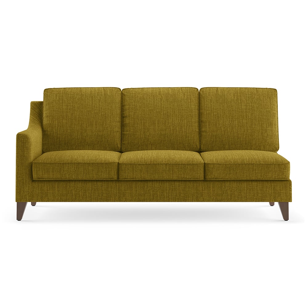 Abbey Sectional Sofa (Colour : Olive Green, Cushion : Hard, Seater : Right Aligned 3 Seater + Right Aligned Chaise)