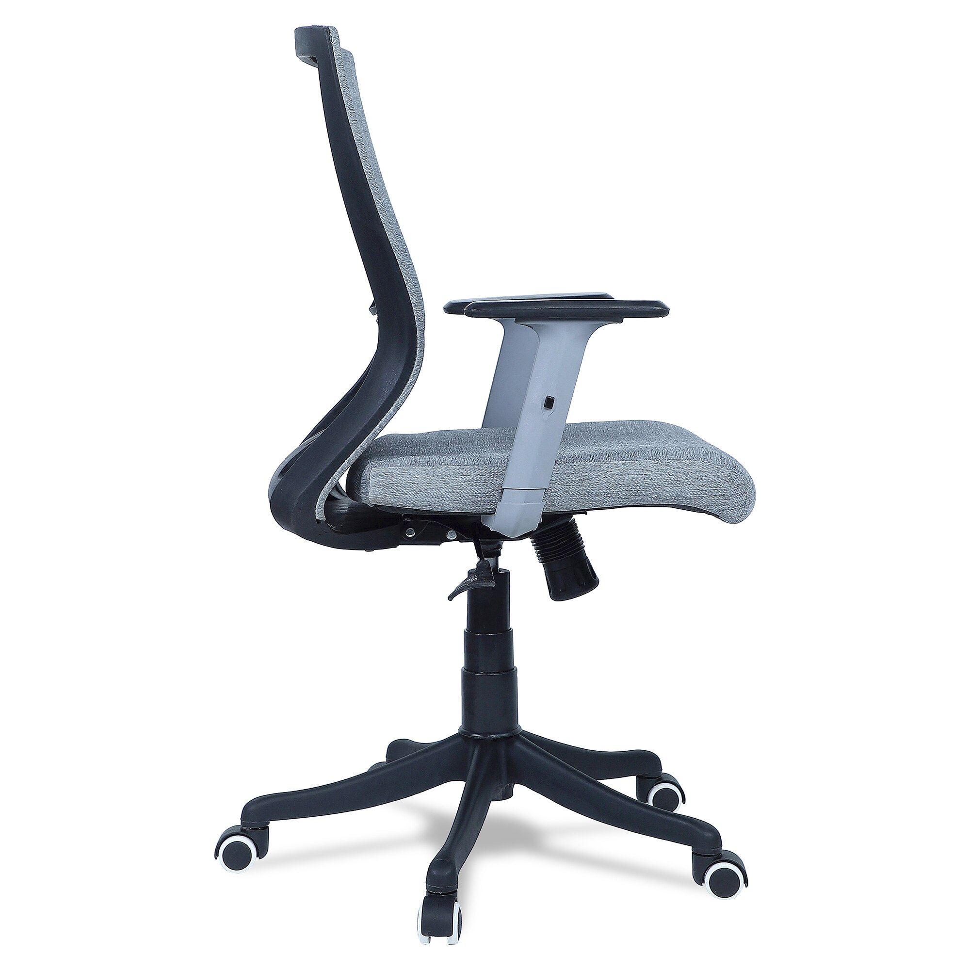 Rocknew York Mid Back Ergonomic Chair in Grey Colour