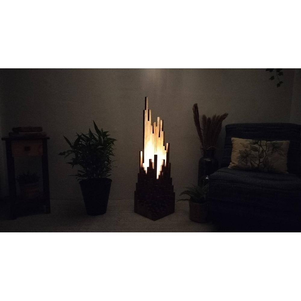 Emanate Beige Floor Lamp with Beige Base