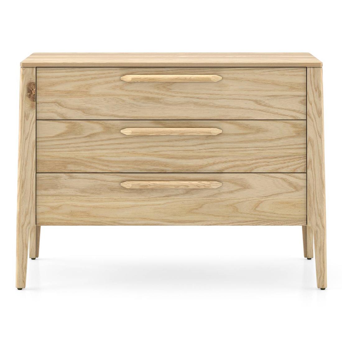 Faye Solid Wood Chest Of Drawers In Natural White Ash Finish