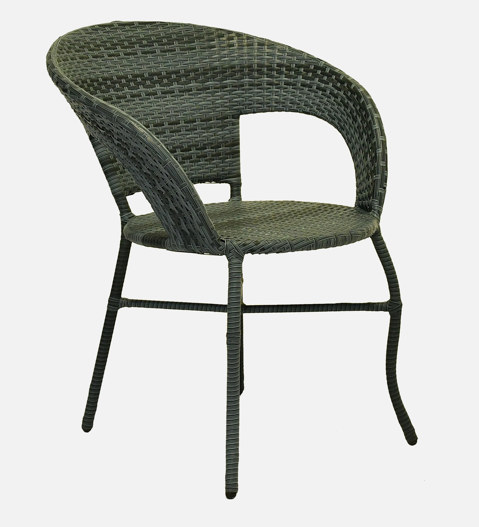 Ballarat  Wicker Chair In  Grey Dual Tone Finish